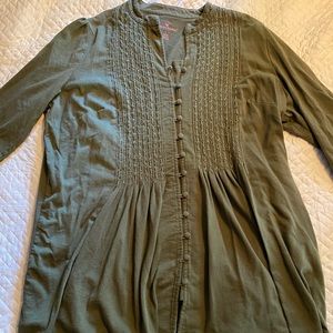 Olive Green Cotton Top
